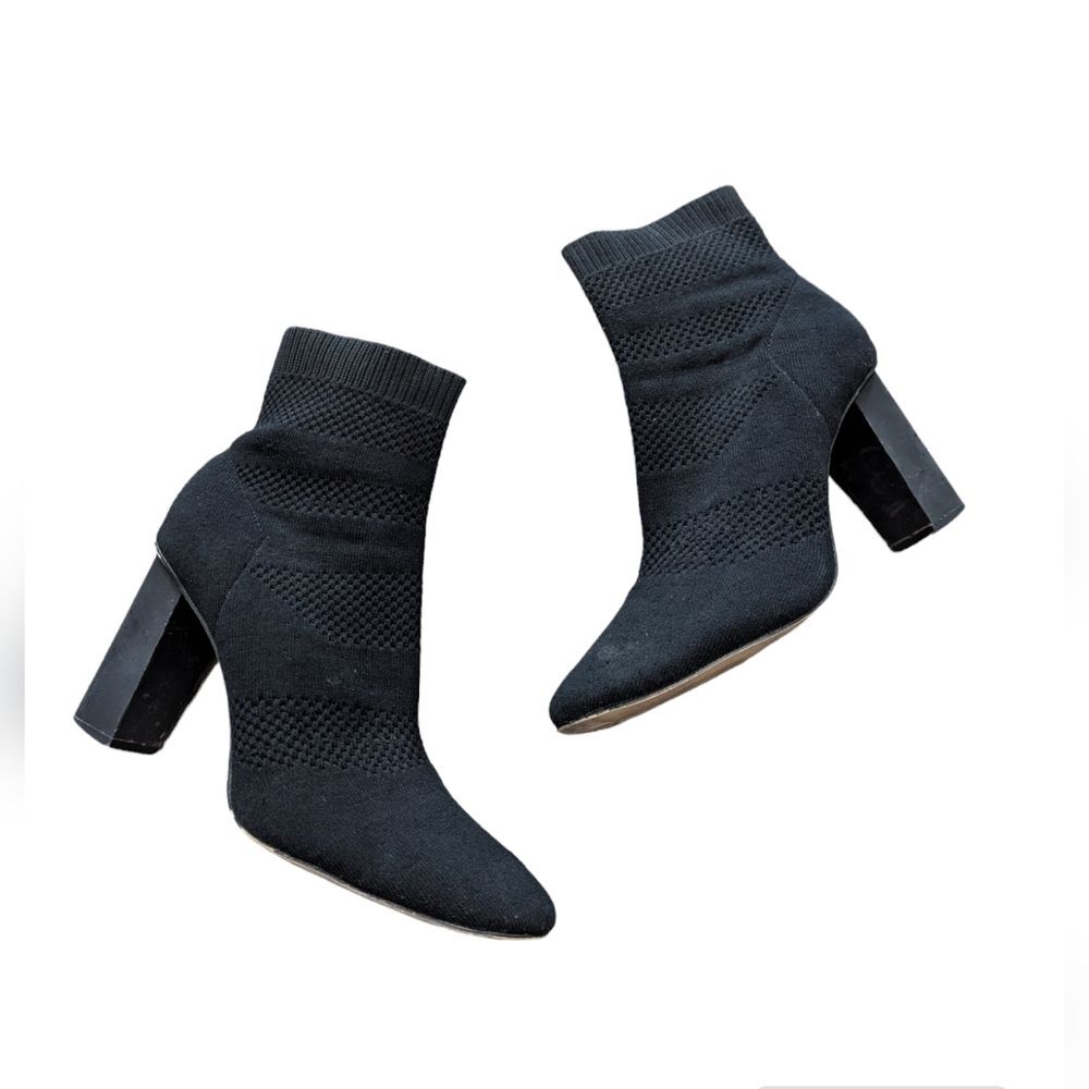Zara knit sock heeled boot